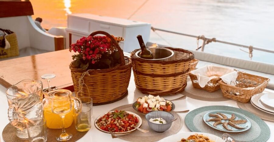 Rhodes: Boat Tour with Snorkeling, Gourmet Buffet & Open Bar - Afandou Beach and the Caves of Traganou: Time to Swim, Walk, and Eat Well