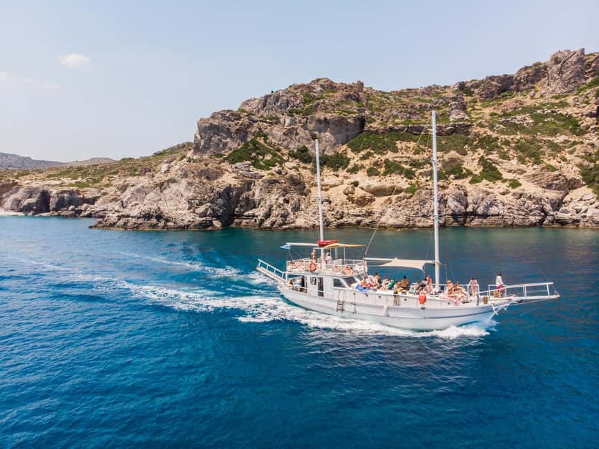 Rhodes: Boat Tour with Snorkeling, Gourmet Buffet & Open Bar - Anthony Quinn Bay: Cocktails, Dessert, and a Famous Little Cove