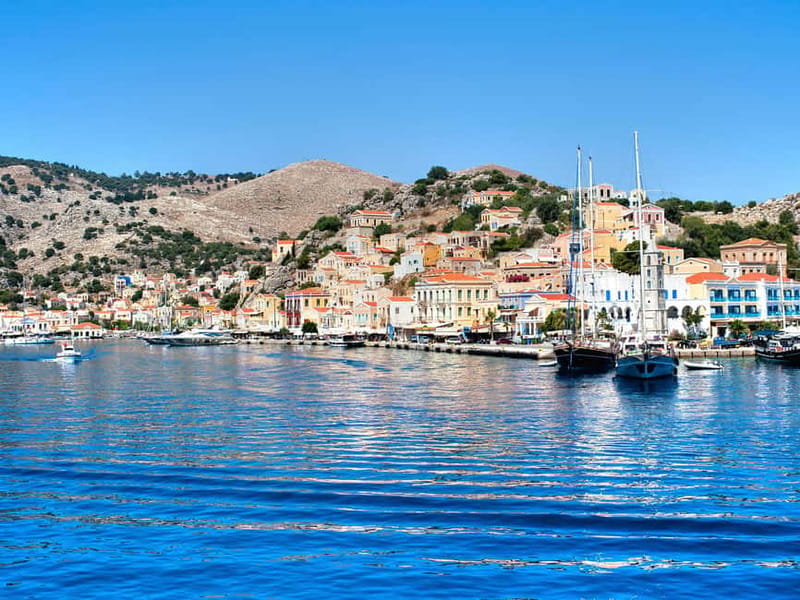 Rhodes: Boat trip to Symi island with swimming at St. George - A day that hits two destinations: Rhodes to Symi, then back