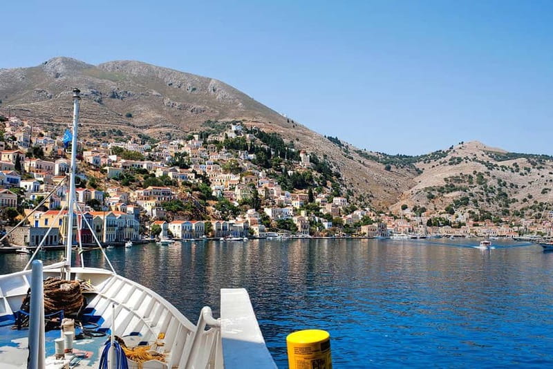 Rhodes: Boat trip to Symi island with swimming at St. George - The cruise into Symi: why the approach is half the fun