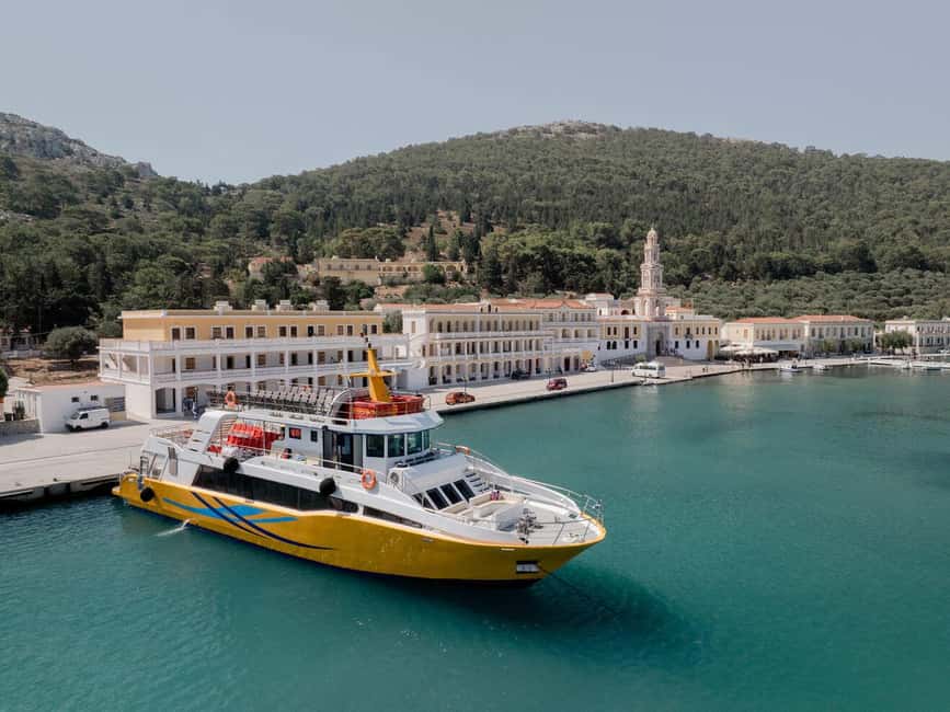 Rhodes: Boat Trip to Symi - Panormitis & St. George Bay - St. George’s Bay or Nanou Bay: making the most of a 30-minute swim stop