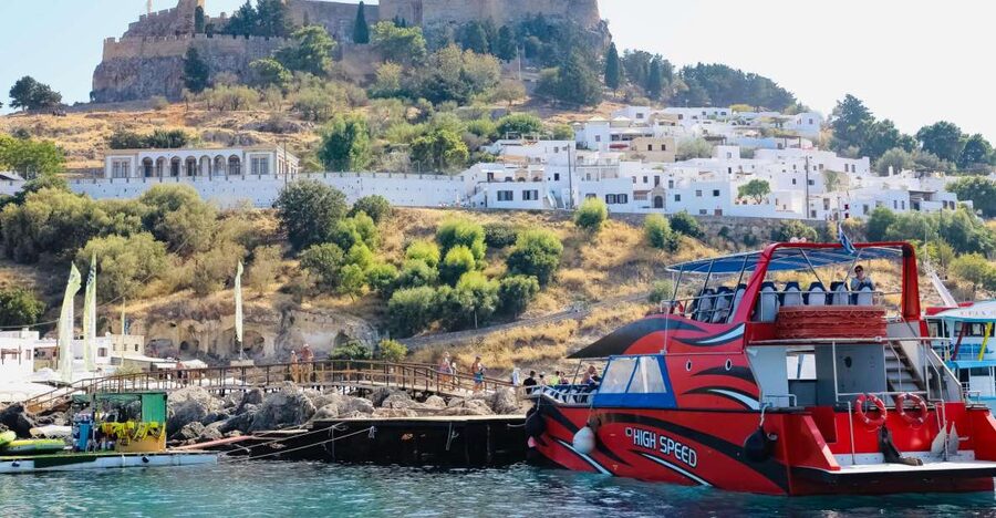 Rhodes: High Speed Boat Trip to Lindos - Mandraki Harbour to the East Coast: The Views You Only Get by Boat