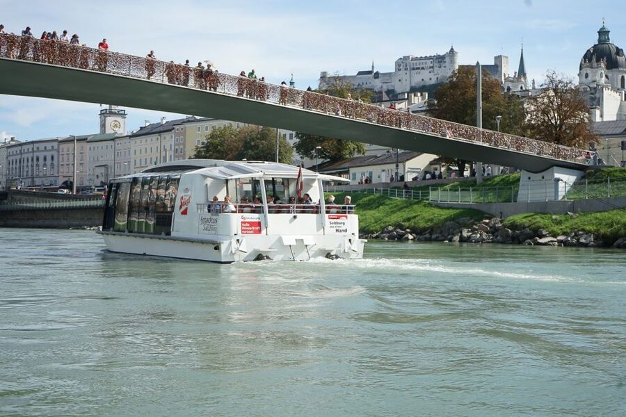 Salzburg: Boat Ride on the Salzach River - Mountains on the Horizon: Hagen and Tennen Views From the Water