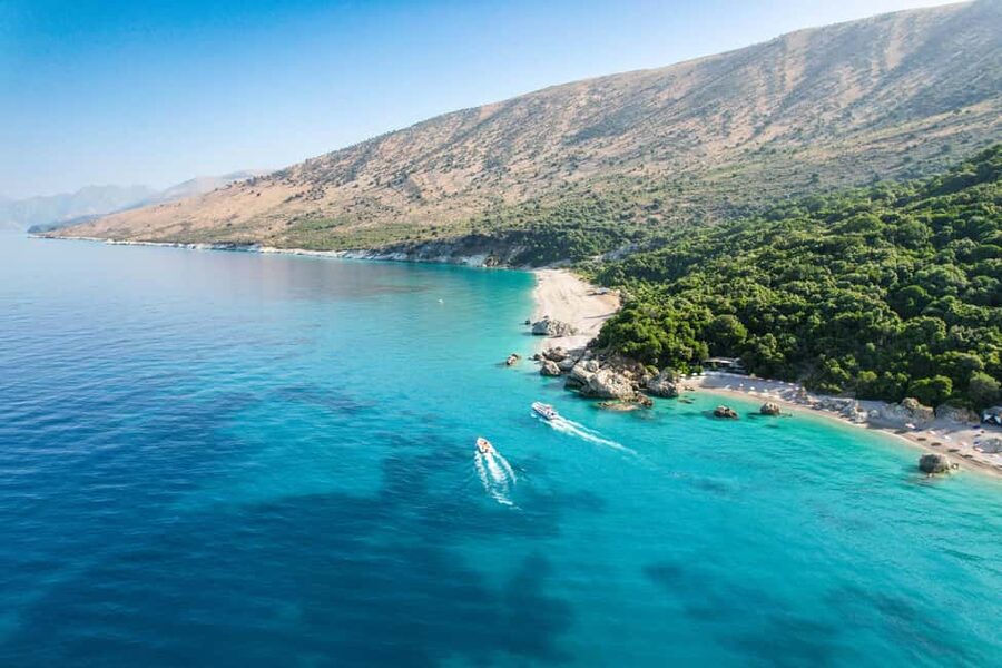 Saranda: Full-Day Boat Tour with Beach Stops & Swimming - Lovers Bay (Rroidhe): quick finale swim and last photos