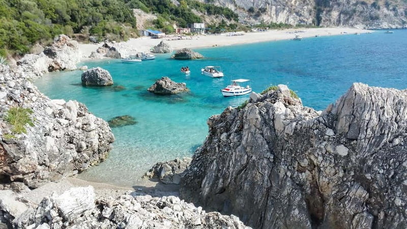 Sarandë: Boat Tour at Kroreza & Hidden Caves with Snorkeling - A Sarandë boat day that mixes speed with real beach time