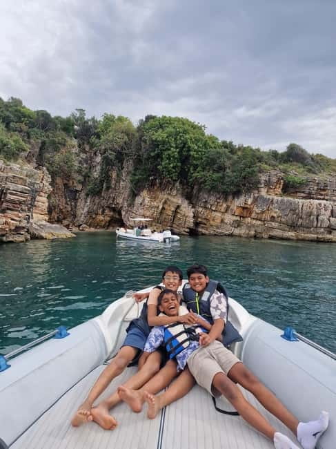 Sarande: Boat Tour to Krorez with Snorkle&Drinks&Swimming - Krorez Beach: the main event with umbrellas and time to actually relax