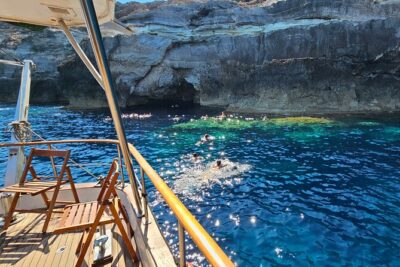 SciatumiaDay boat tour to Lampedusa with typical lunch - Cala Pulcino: A Swim-and-Snorkel Break You’ll Feel Immediately