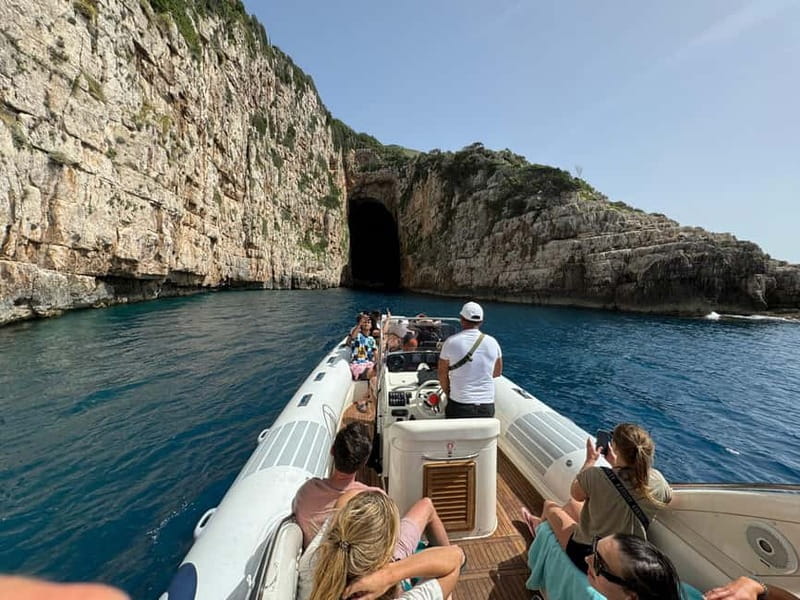 Secret Blue Cave & Grama Bay - Speed Boat Tour - Haxhi Ali Cave: Pirate Lore in a Coastal Cavern