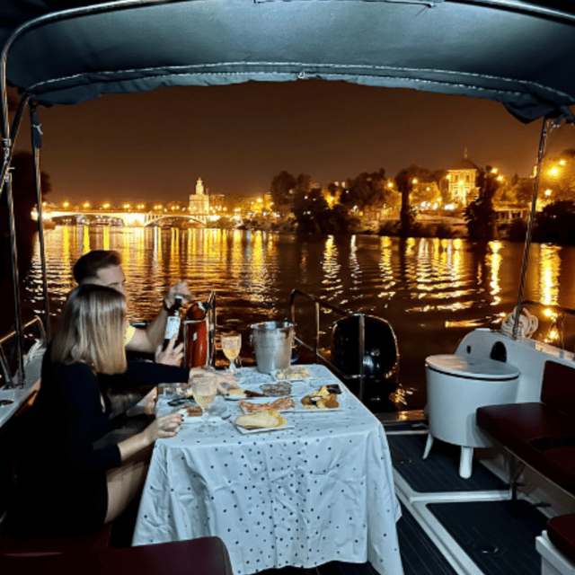 Sevilla: Romantic Boat Ride - Option 1: The 1-hour private cruise with frizzante and music you choose