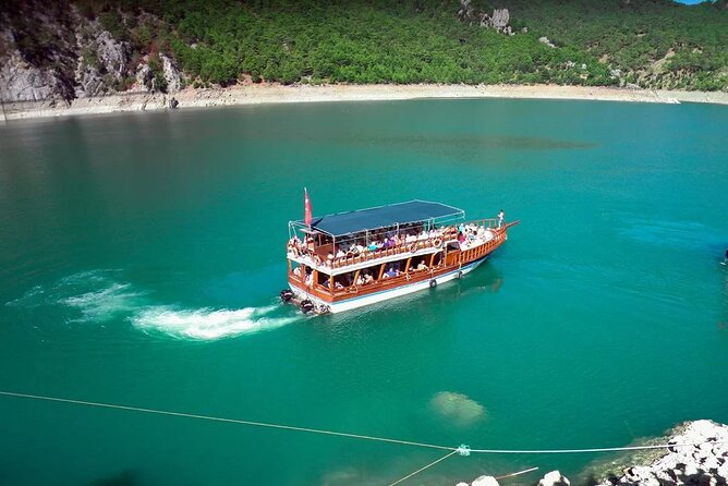 Side / Manavgat : Green Canyon Boat Trip w/ Lunch & Soft Drinks - Oymapınar Reservoir: boat cruise, swimming windows, and that fishing pause