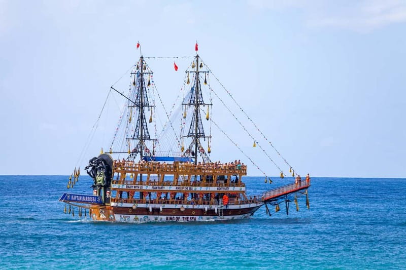 Side: Pirate Boat Trip with Lunch & Swimming Stops - From Side pickup to Baba A Boat: the day starts fast