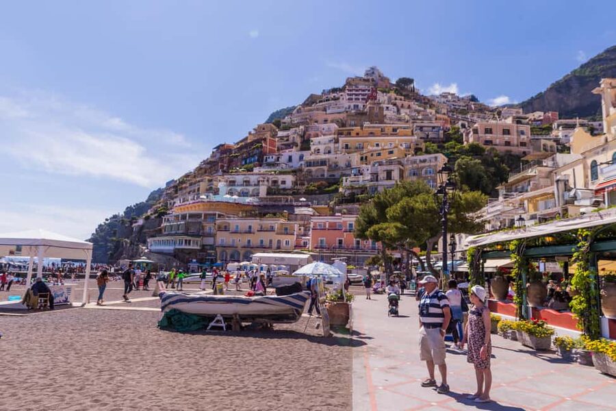 Sorrento: Full-Day Boat Tour to Positano, Amalfi and Ravello - Positano in One Hour: Pearl of the Coast, Narrow Streets, and Beach Time