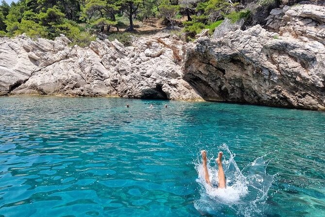 Speed Boat Tour to Elaphiti Caves and Sandy Beach from Dubrovnik - Koločep Blue Cave: snorkeling, color, and optional cliff jumps