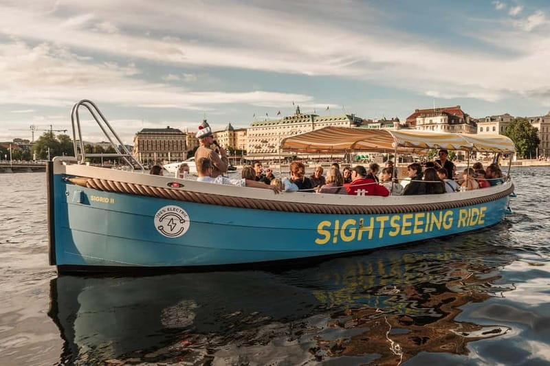 Stockholm: Guided City Sightseeing Open Electric Boat Tour - Where you board: blue boat by the Royal Palace