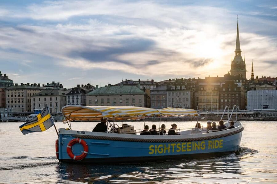 Stockholm: Guided City Sightseeing Open Electric Boat Tour - ABBA The Museum and the playful guide moments