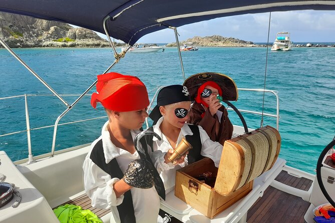 The Soul Of Pirates Boat Trip Adventure Caribbean Charter Morning / Sunset SXM - Pirate-Themed Onboard Fun: Steering, Games, and Treasure Energy