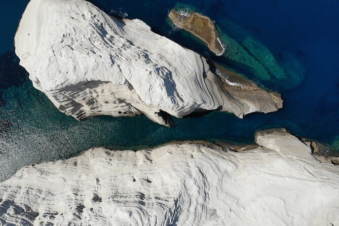Three Greek Islands Full-Day Private Luxury Boat Tour - Stop 2 and 3: Poliegos Mersini and Galazia nera (Blue Bay)