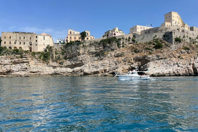 Tourist boat tour of the Gaeta peninsula - Montagna Spaccata and the Sanctuary: Where Rock and Faith Share the Same View