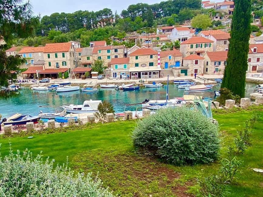 Trogir: Blue Lagoon, Maslinica, and Solinska Bay Boat Tour - Maslinica Village and Castle Views: Your Land Break That Matters