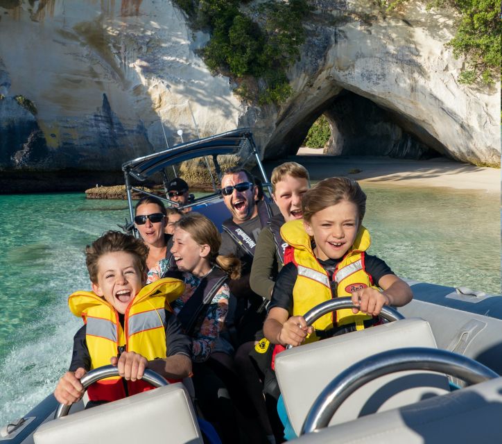 Whitianga: Cathedral Cove Thrilling Boat Tour and Snorkeling - Giant Blowholes and Sea Caves: Getting Close to the Power