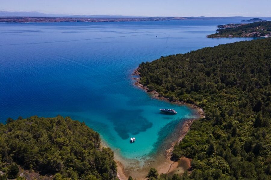 Zadar: Boat tour Half day -Private - Ugljan Island Villages and the Bay Swim Routine