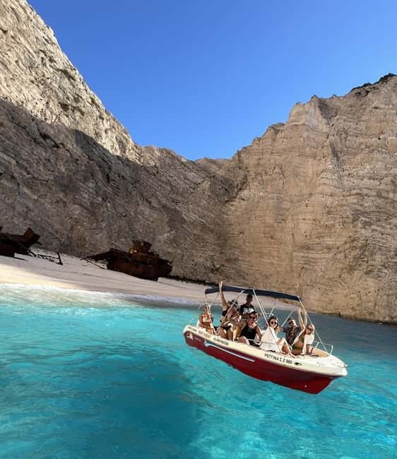 Zakynthos: Shipwreck & Caves Private Boat Tour with Skipper - Freedom Beach, Sfoggio, Dolphins Rock, and White Beach: the route’s “time to breathe” moments