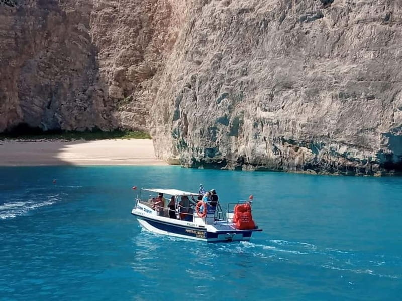 Zakynthos: Xigia, Navagio Shipwreck and Blue Caves Boat Tour - The first swim: wild bays or Porto Sellinas, depending on weather